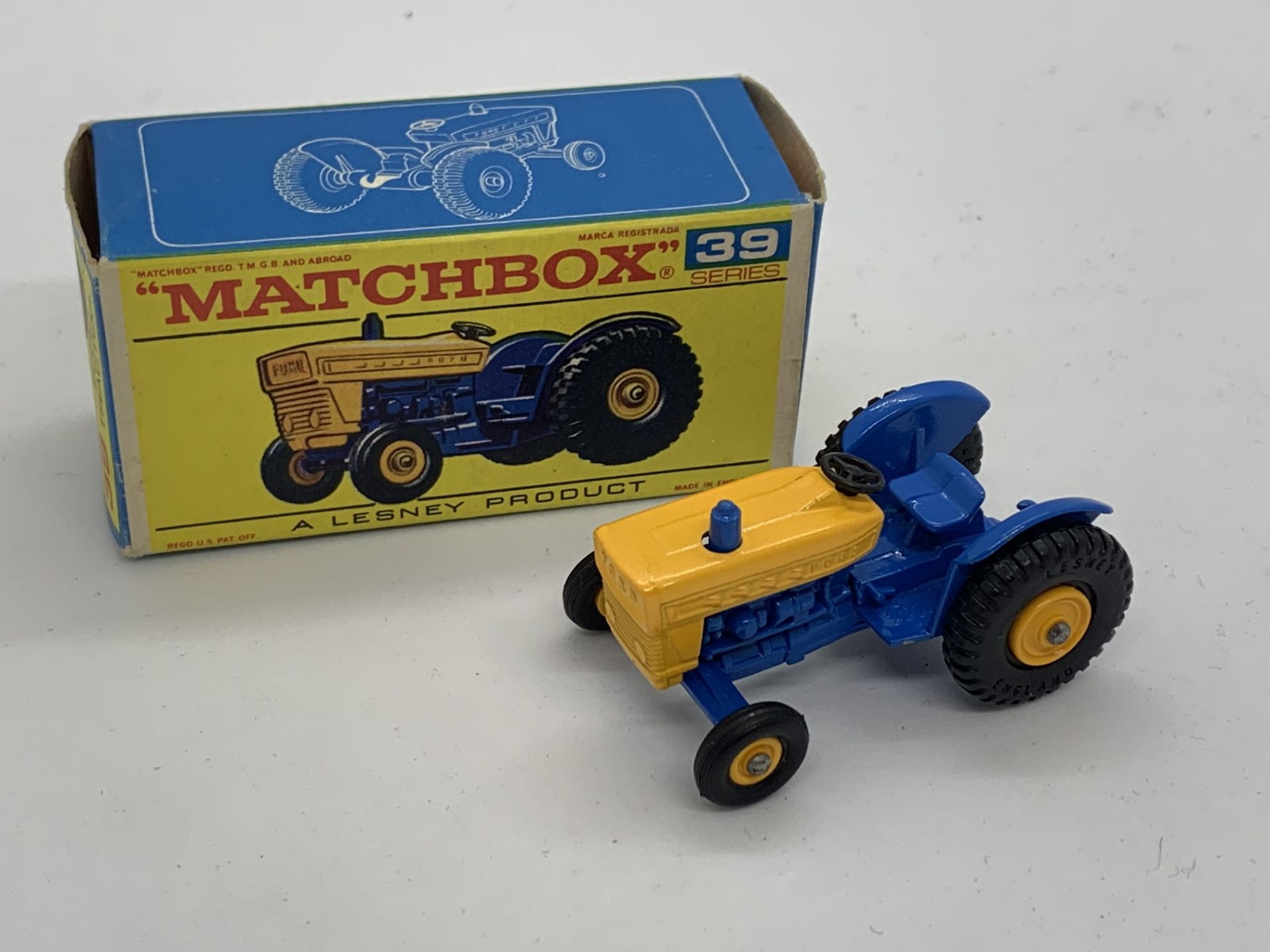 MATCHBOX FORD TRACTOR NO 39 WITH ORIGINAL BOX - NO RESERVE