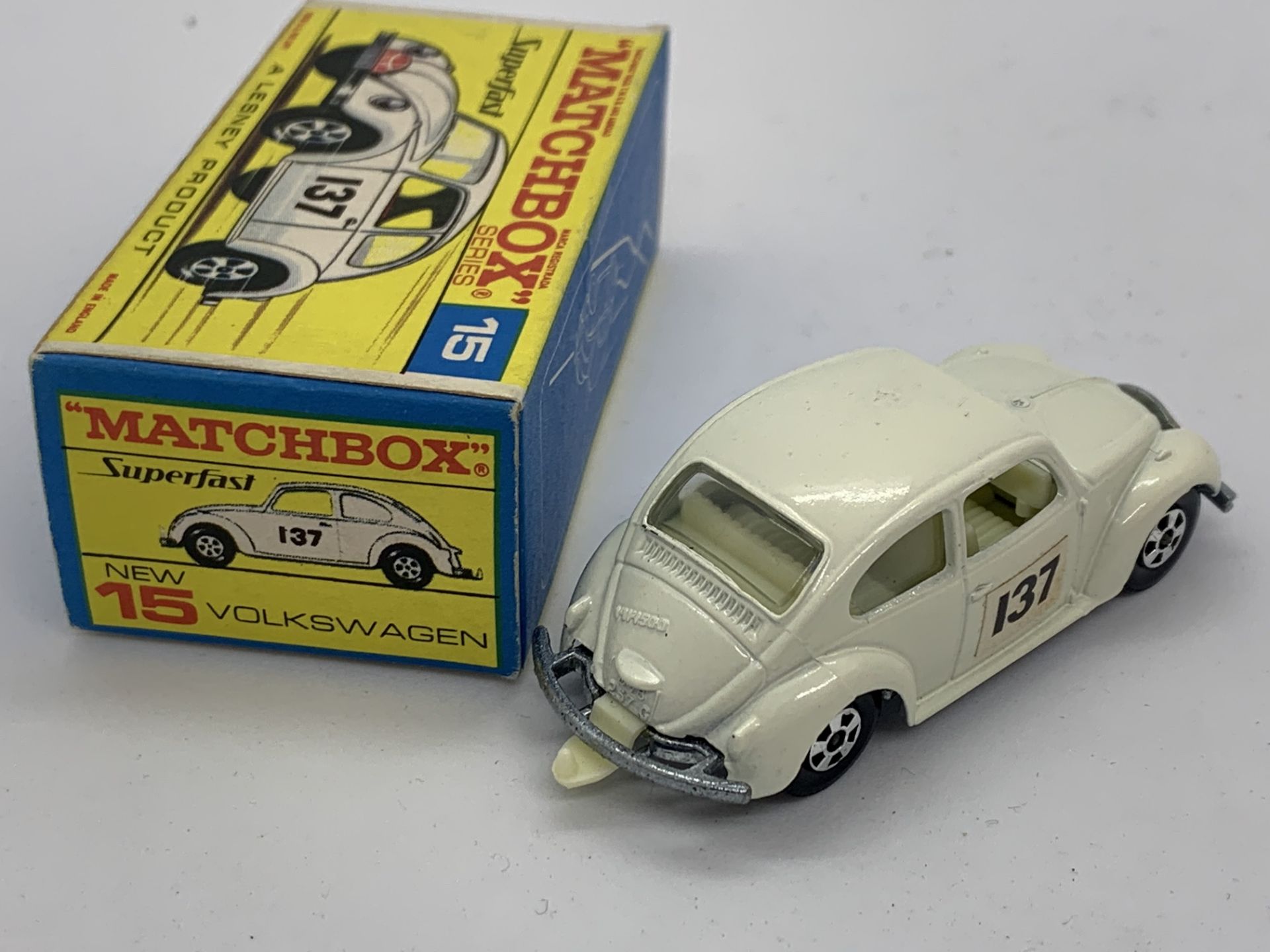 MATCHBOX VOLKSWAGEN BEETLE NO 15 WITH ORIGINAL BOX - NO RESERVE - Image 4 of 7