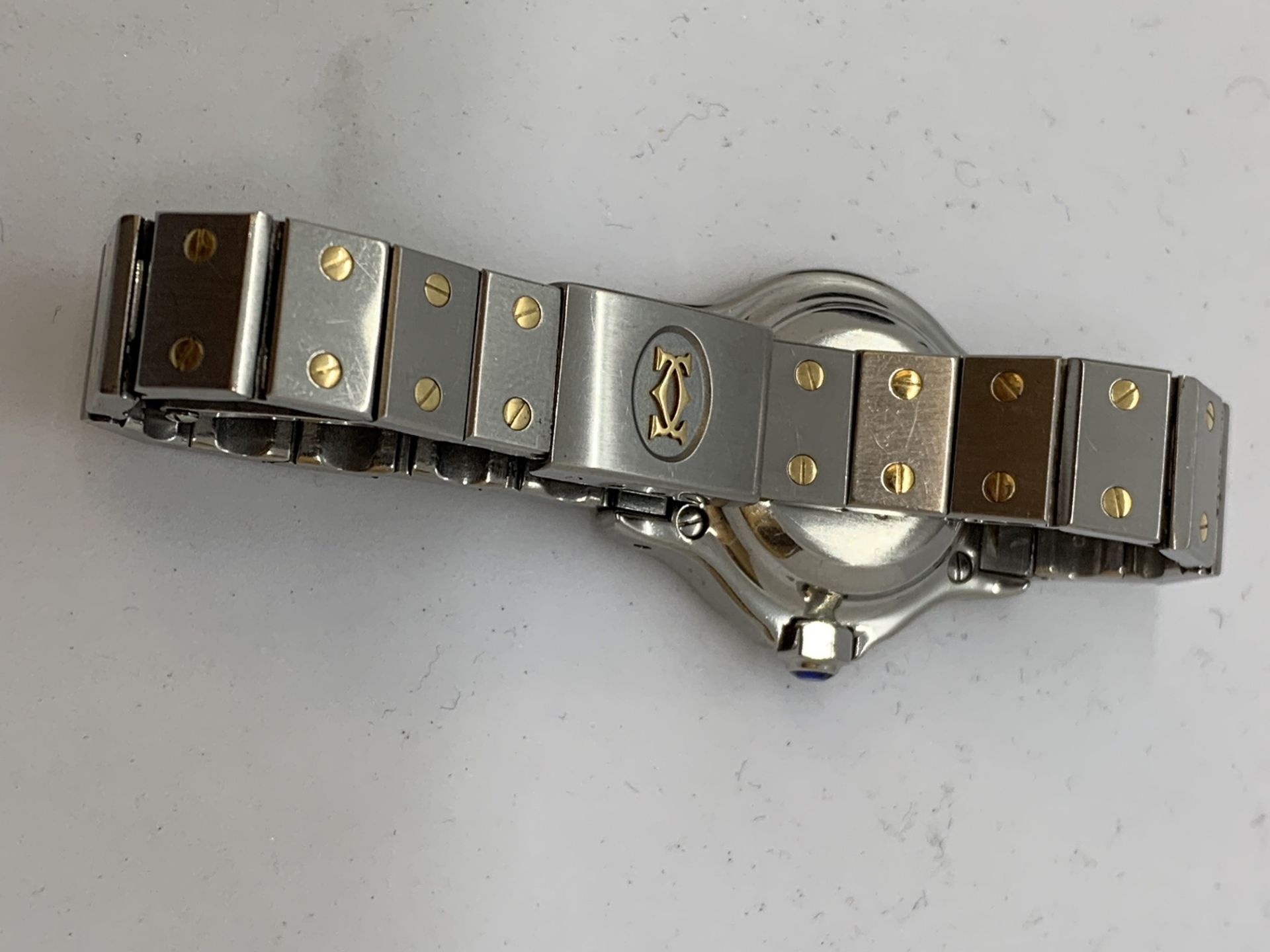 CARTIER STEEL & 18ct GOLD AUTOMATIC WATCH - Image 4 of 8