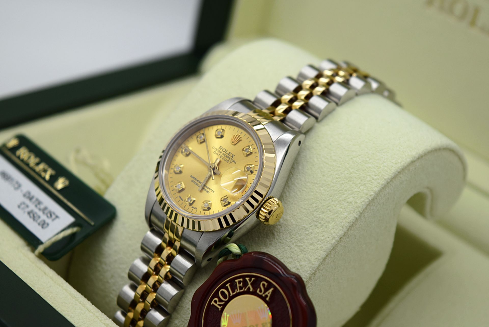 *Stunning* Rolex 18K Gold & Steel Diamond Lady DateJust - 'Champagne' Dial - Image 6 of 8