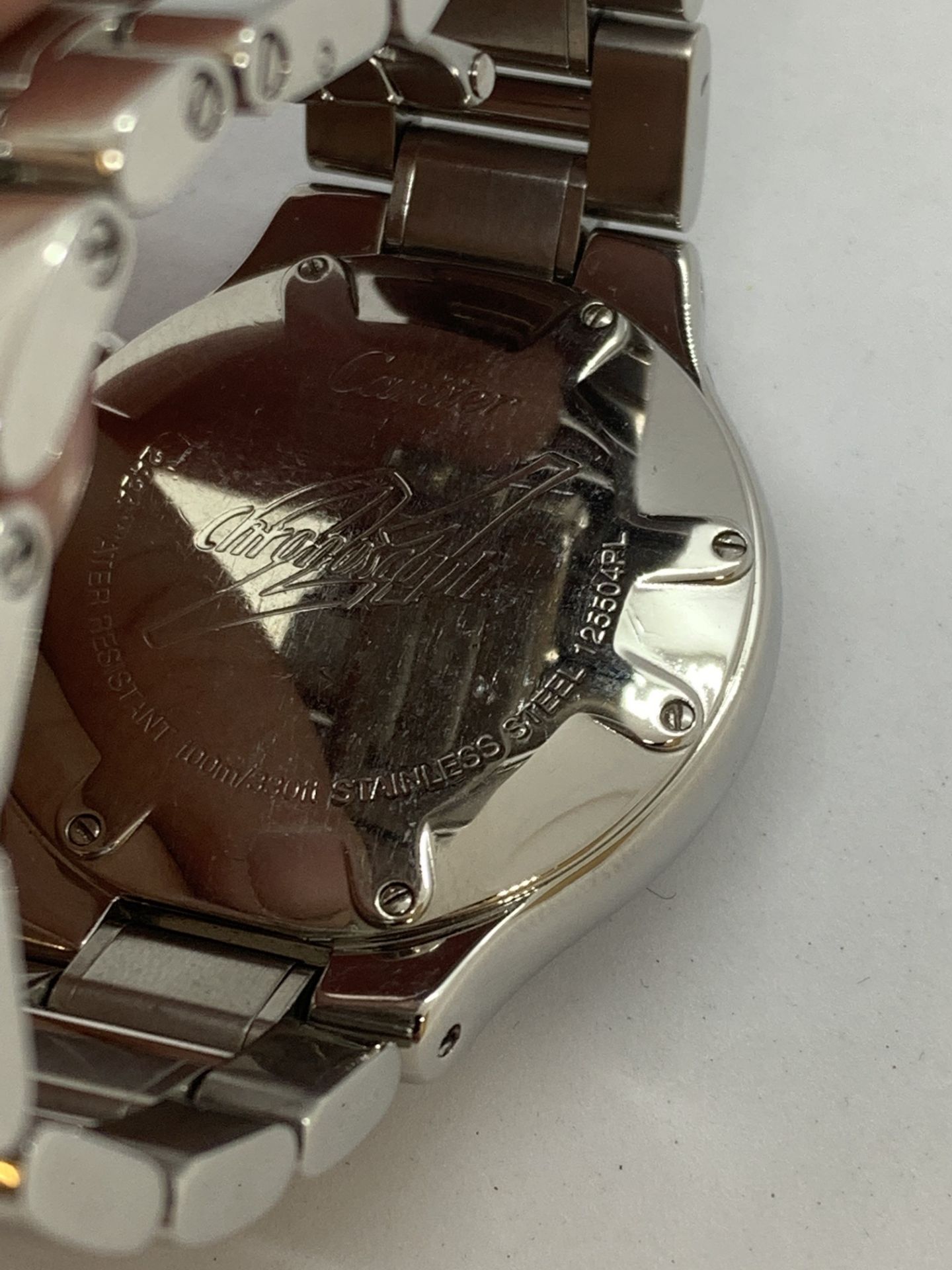 CARTIER CHRONO STAINLESS STEEL WATCH - Image 6 of 10