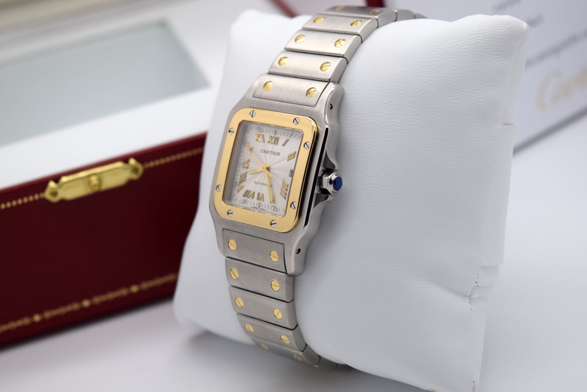 *Large* Cartier Santos 'Galbee' 18k Gold and Steel Model - Anniversary Dial! - Image 6 of 10