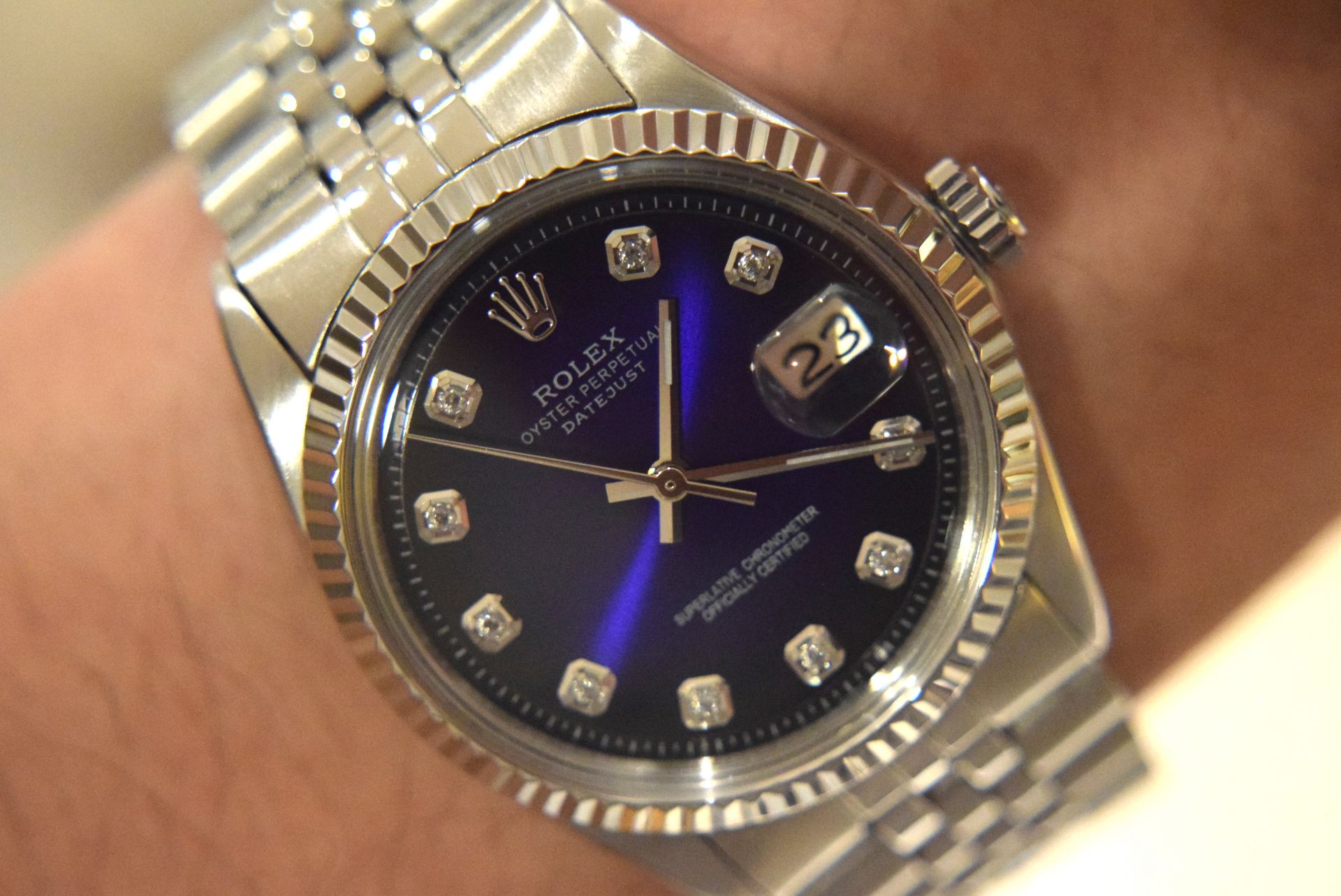 36MM MENS ROLEX DATEJUST WATCH - Image 3 of 11