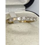 9ct GOLD DIAMOND SET RING