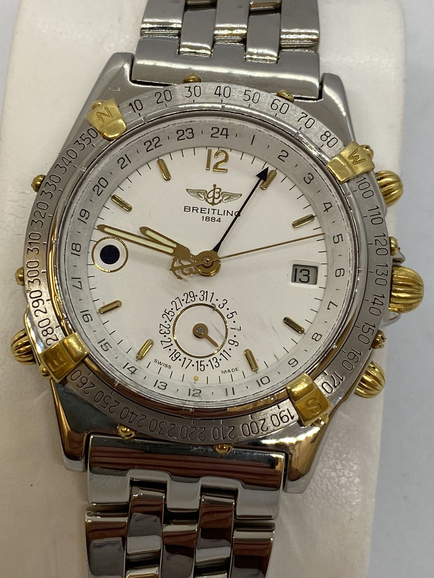 BREITLING GENTS DUOGRAPH WATCH STEEL & GOLD B15047