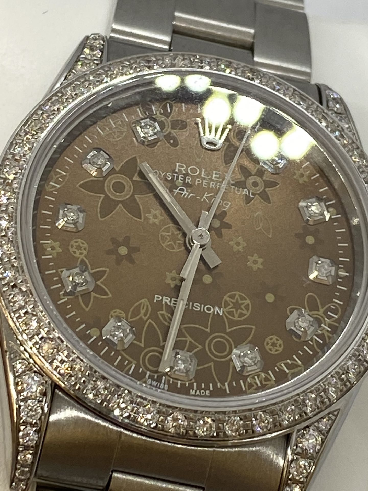 STAINLESS STEEL 36mm ROLEX DIAMOND SET - Image 8 of 13