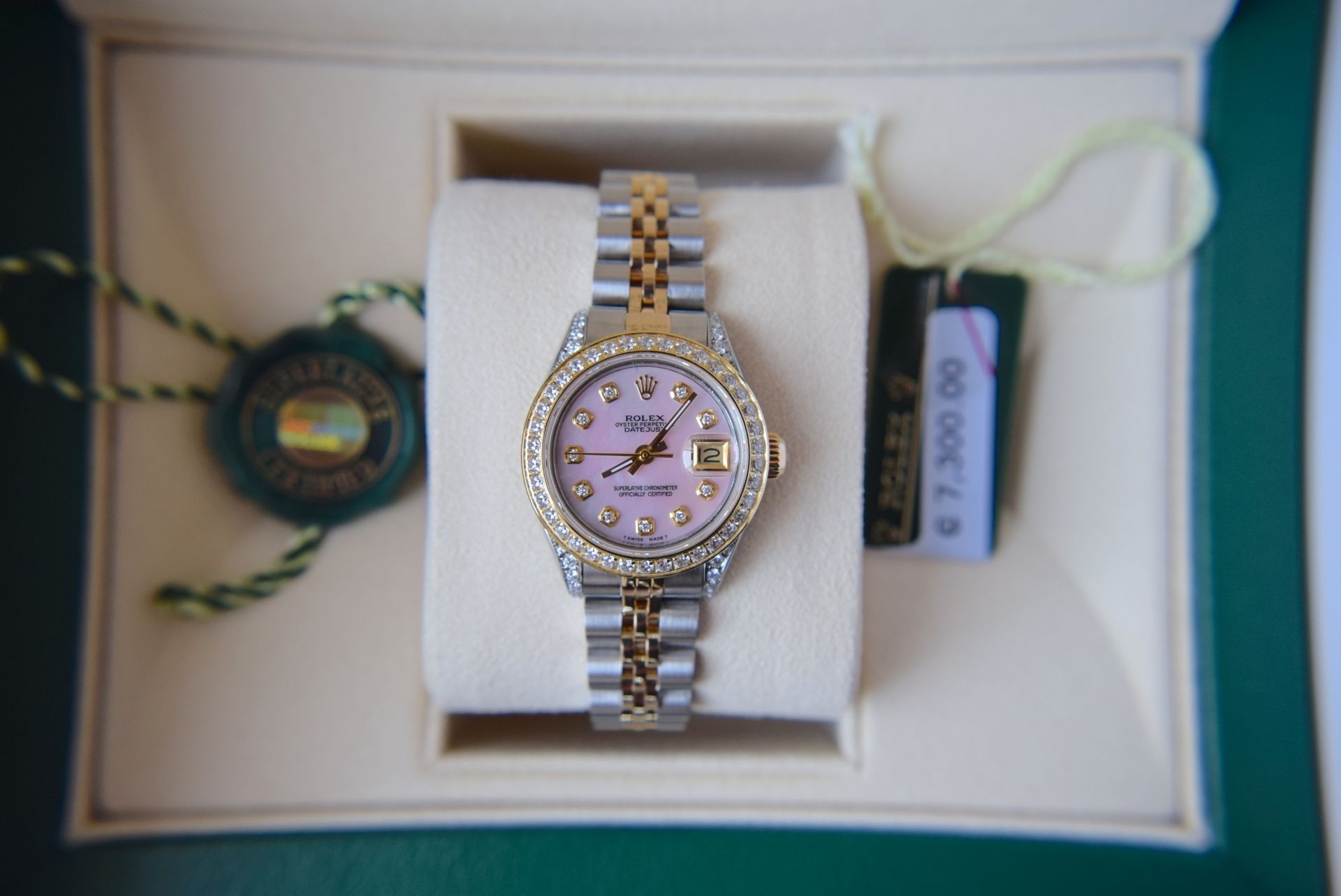 *Gorgeous* 18ct Gold/ Steel Rolex 'Lady DateJust' - Pink Pearl & Diamonds - Image 2 of 14