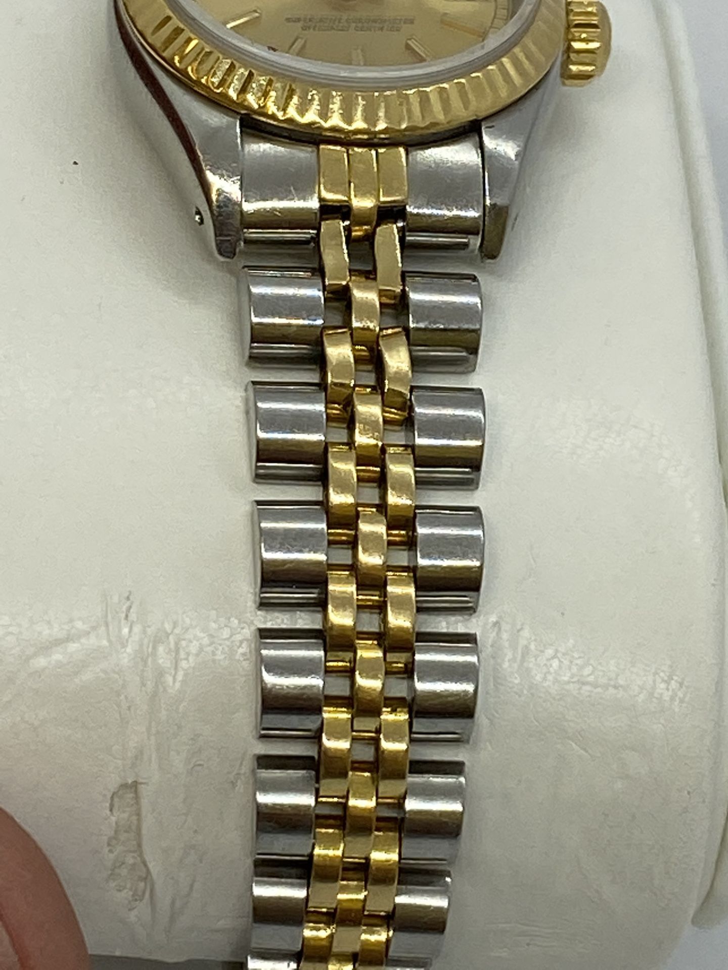 LADIES STEEL & GOLD ROLEX WATCH - Image 6 of 10