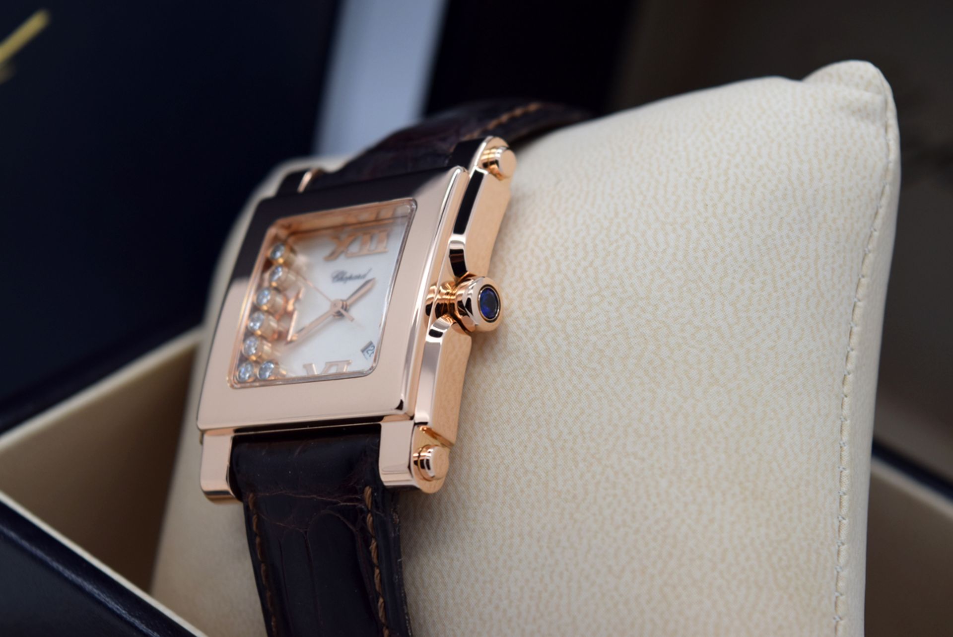 *** Chopard Happy Sport - 18k (750) Rose Gold and Diamond Model - M Pearl Dial! - Image 10 of 15