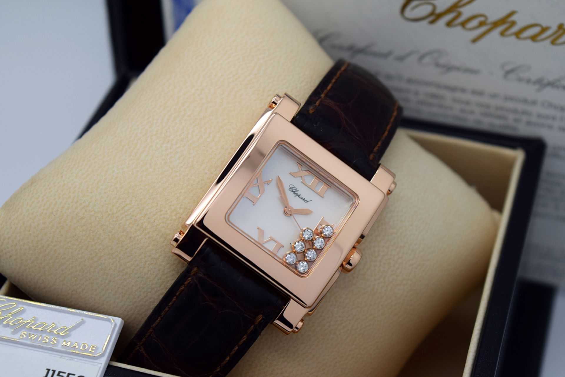 *** Chopard Happy Sport - 18k (750) Rose Gold and Diamond Model - M Pearl Dial! - Image 3 of 15