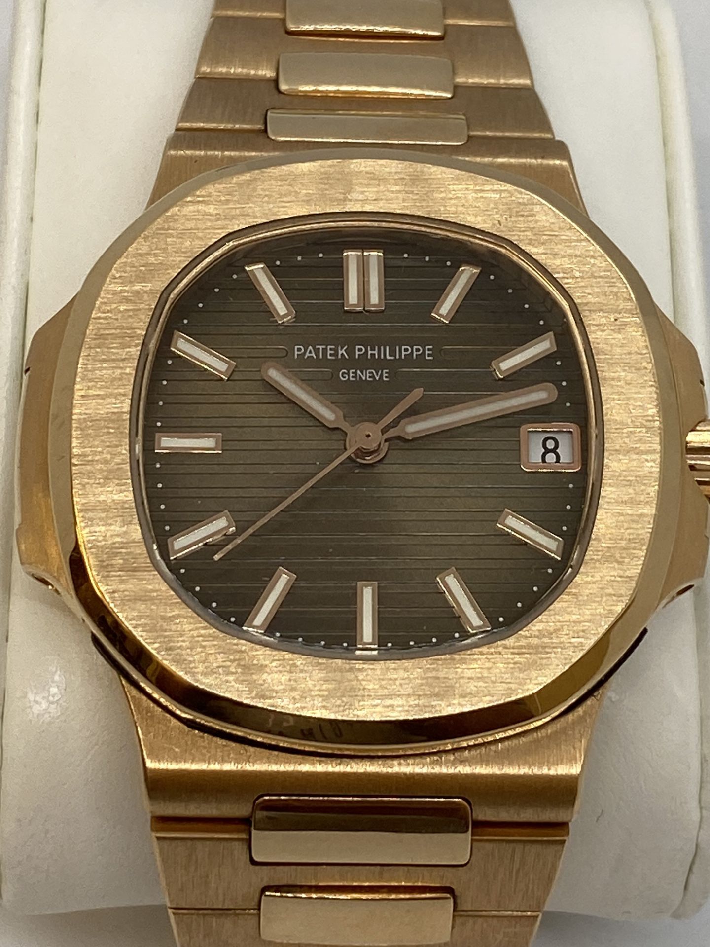 ROSE GOLD METAL WATCH MARKED PATEK PHILIPPE