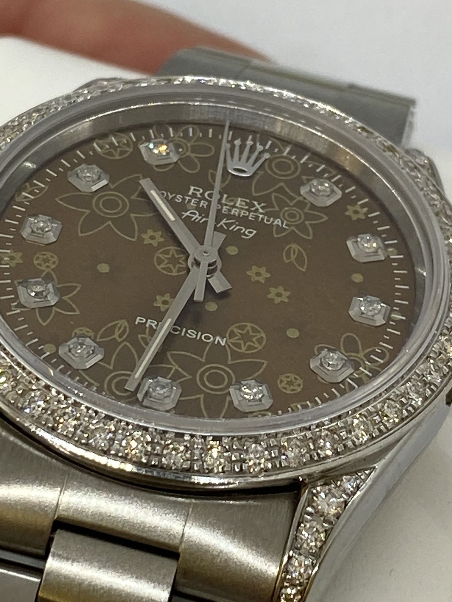 STAINLESS STEEL 36mm ROLEX DIAMOND SET - Image 7 of 13