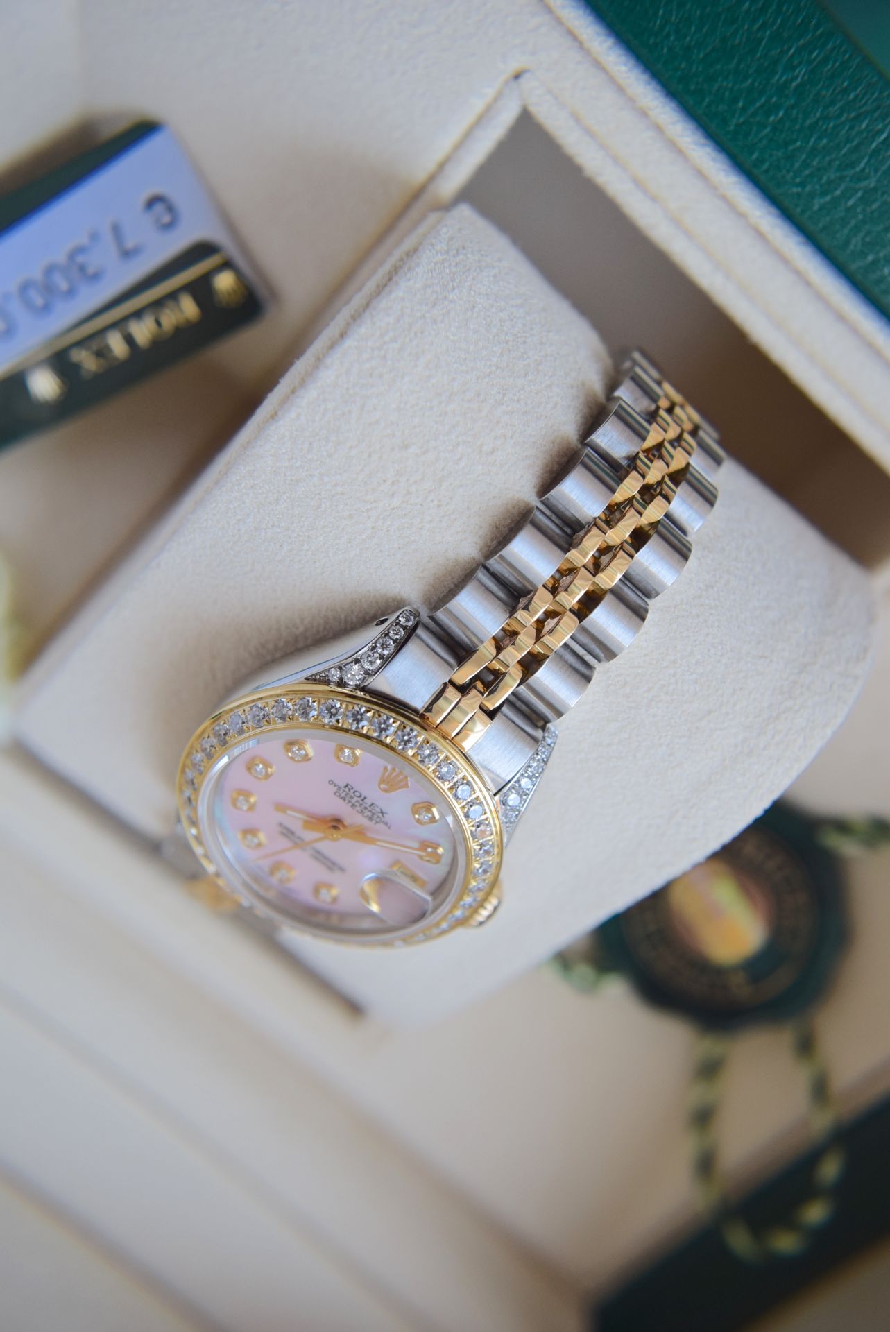 *Gorgeous* 18ct Gold/ Steel Rolex 'Lady DateJust' - Pink Pearl & Diamonds - Image 7 of 14