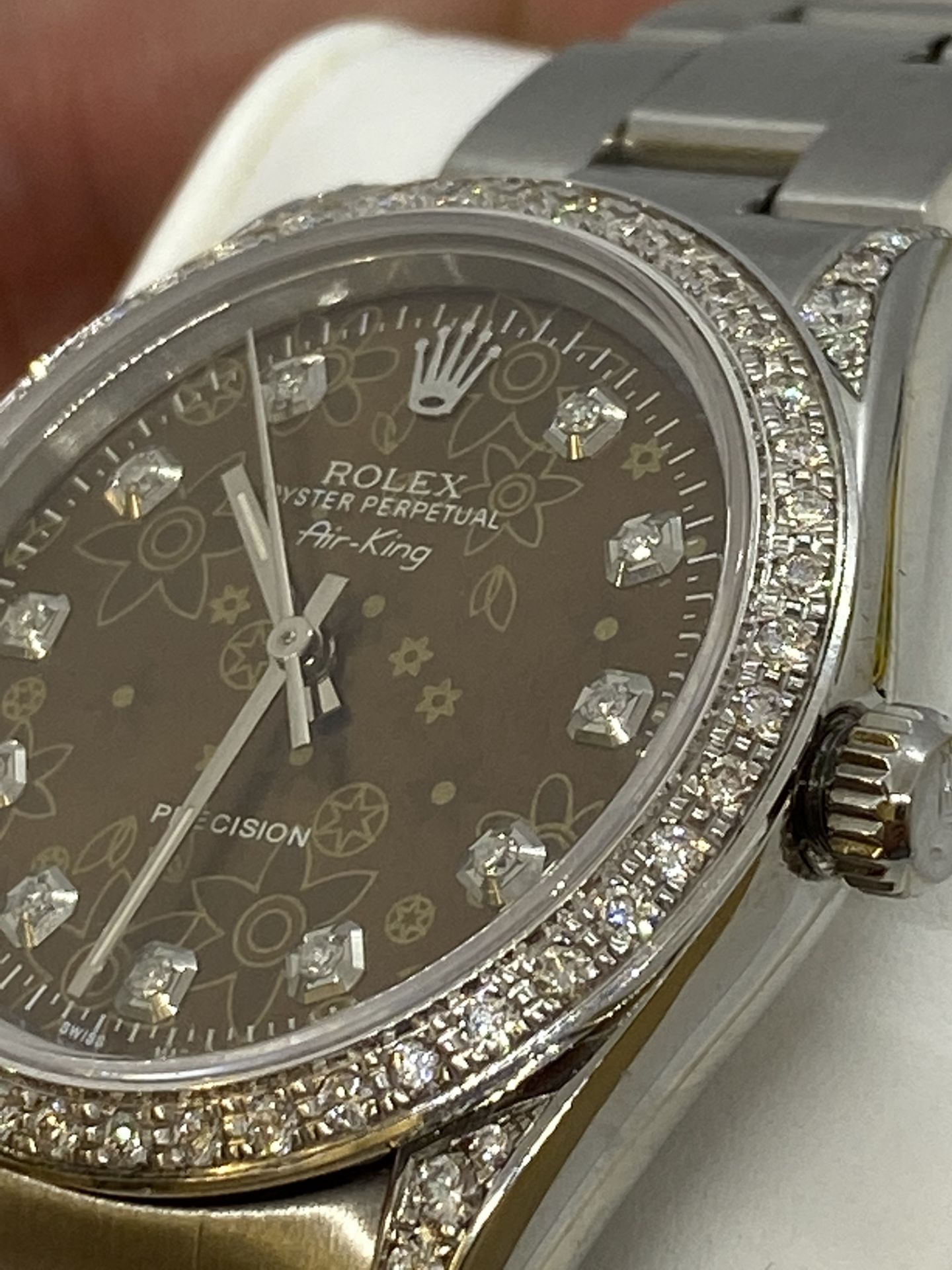 STAINLESS STEEL 36mm ROLEX DIAMOND SET - Image 5 of 13