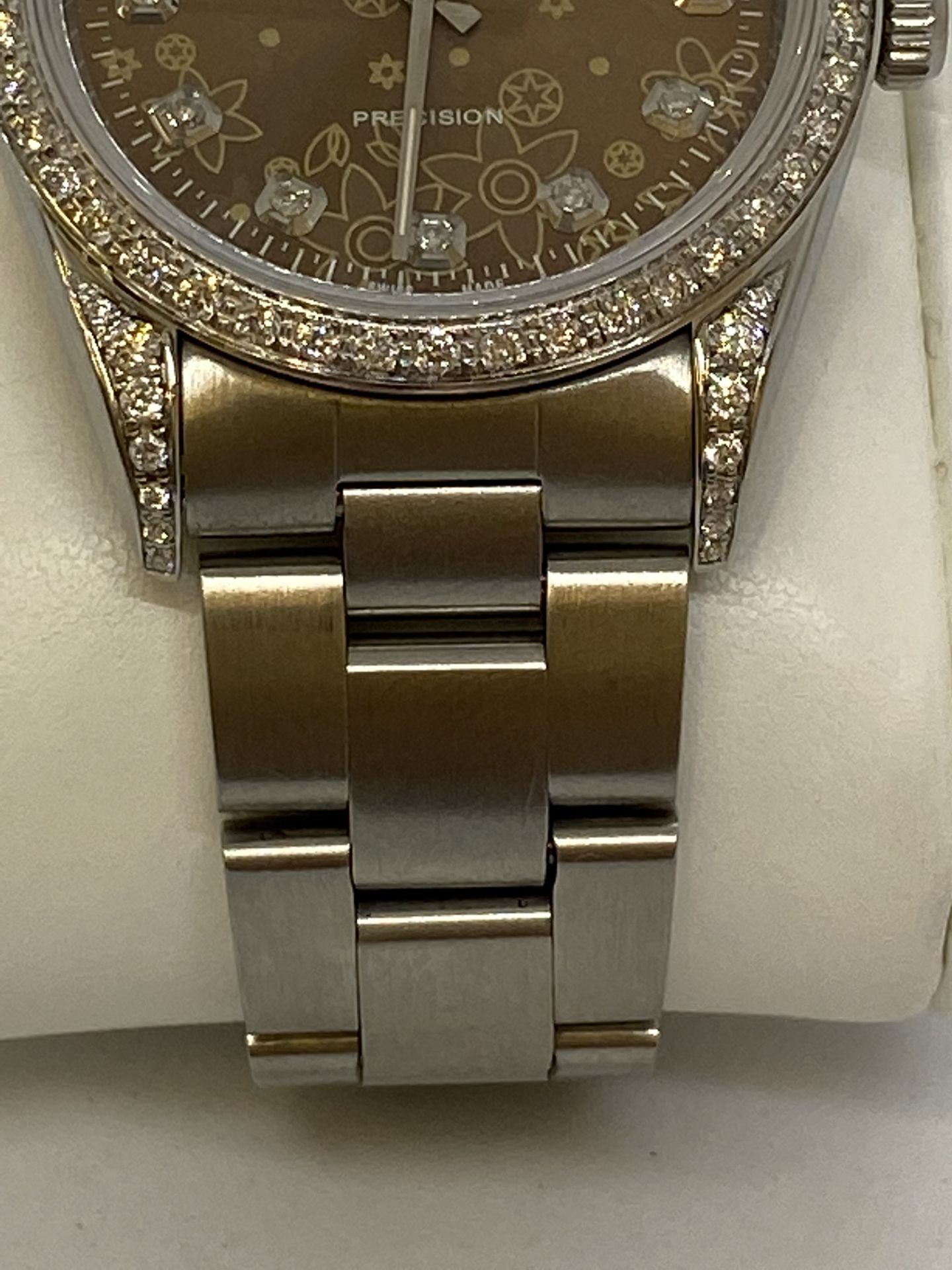 STAINLESS STEEL 36mm ROLEX DIAMOND SET - Image 3 of 13