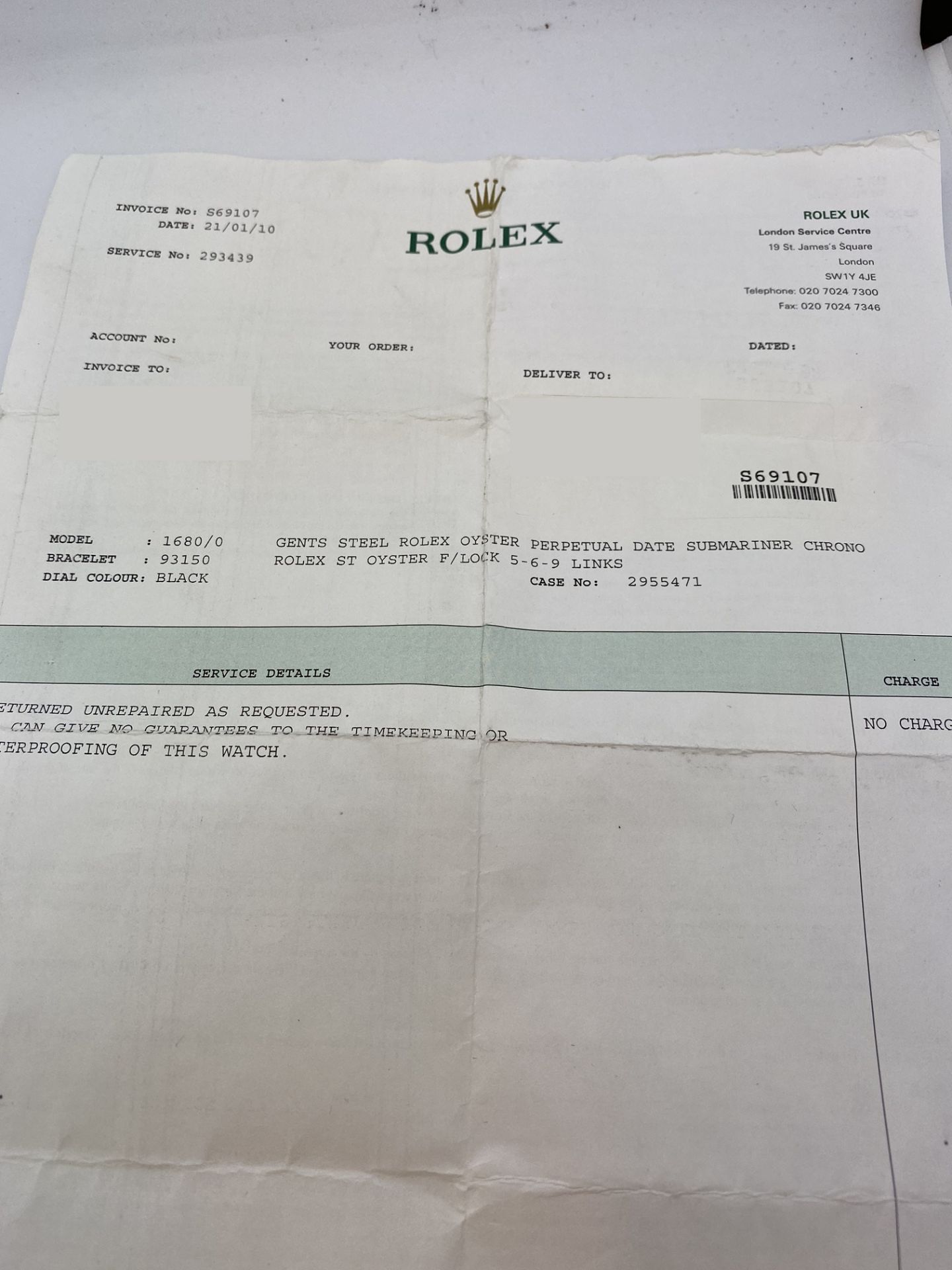 WATCH MARKED ROLEX SUBMARINER - MOVEMENT WARRANTED AS ROLEX - Image 24 of 28