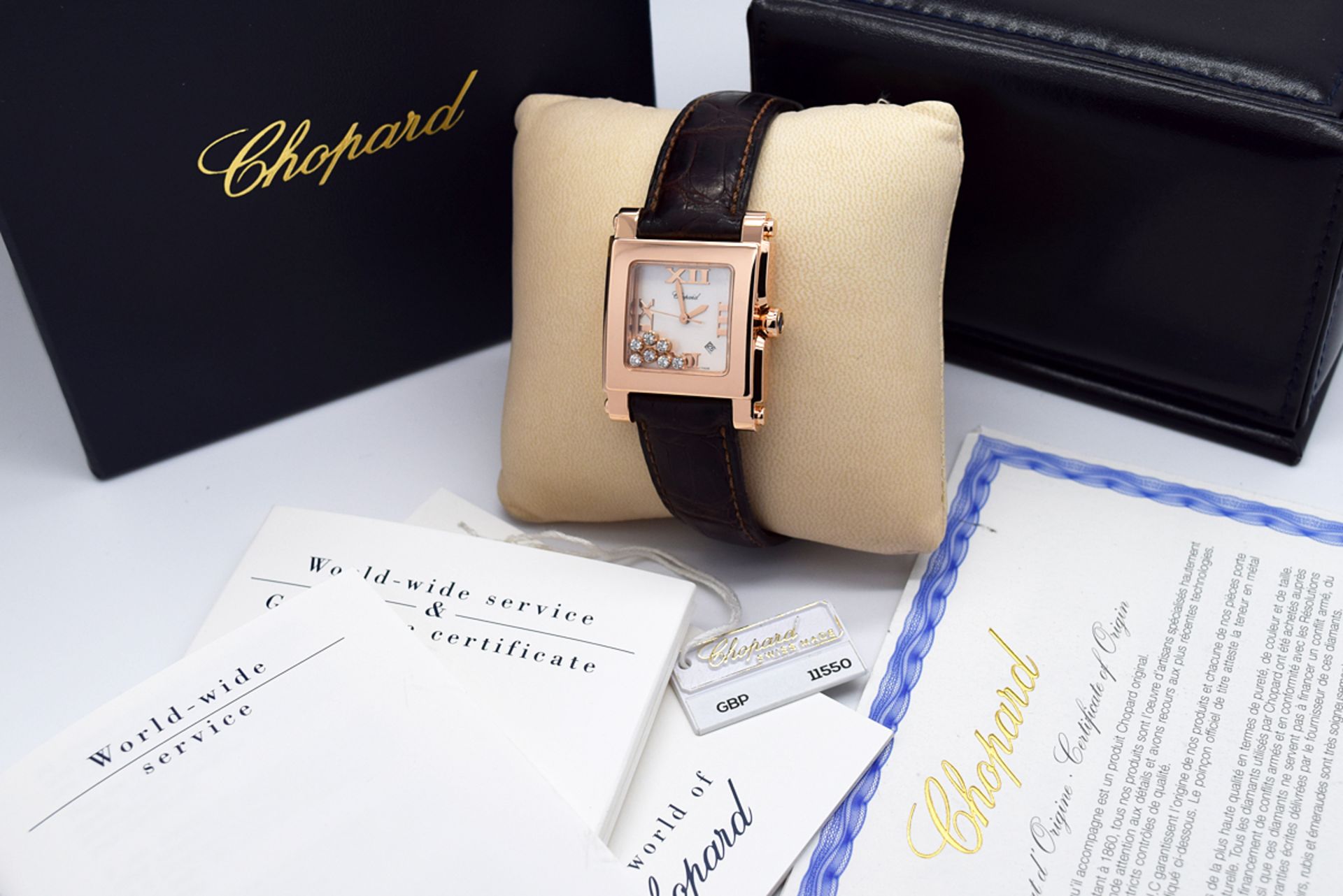 *** Chopard Happy Sport - 18k (750) Rose Gold and Diamond Model - M Pearl Dial! - Image 8 of 15