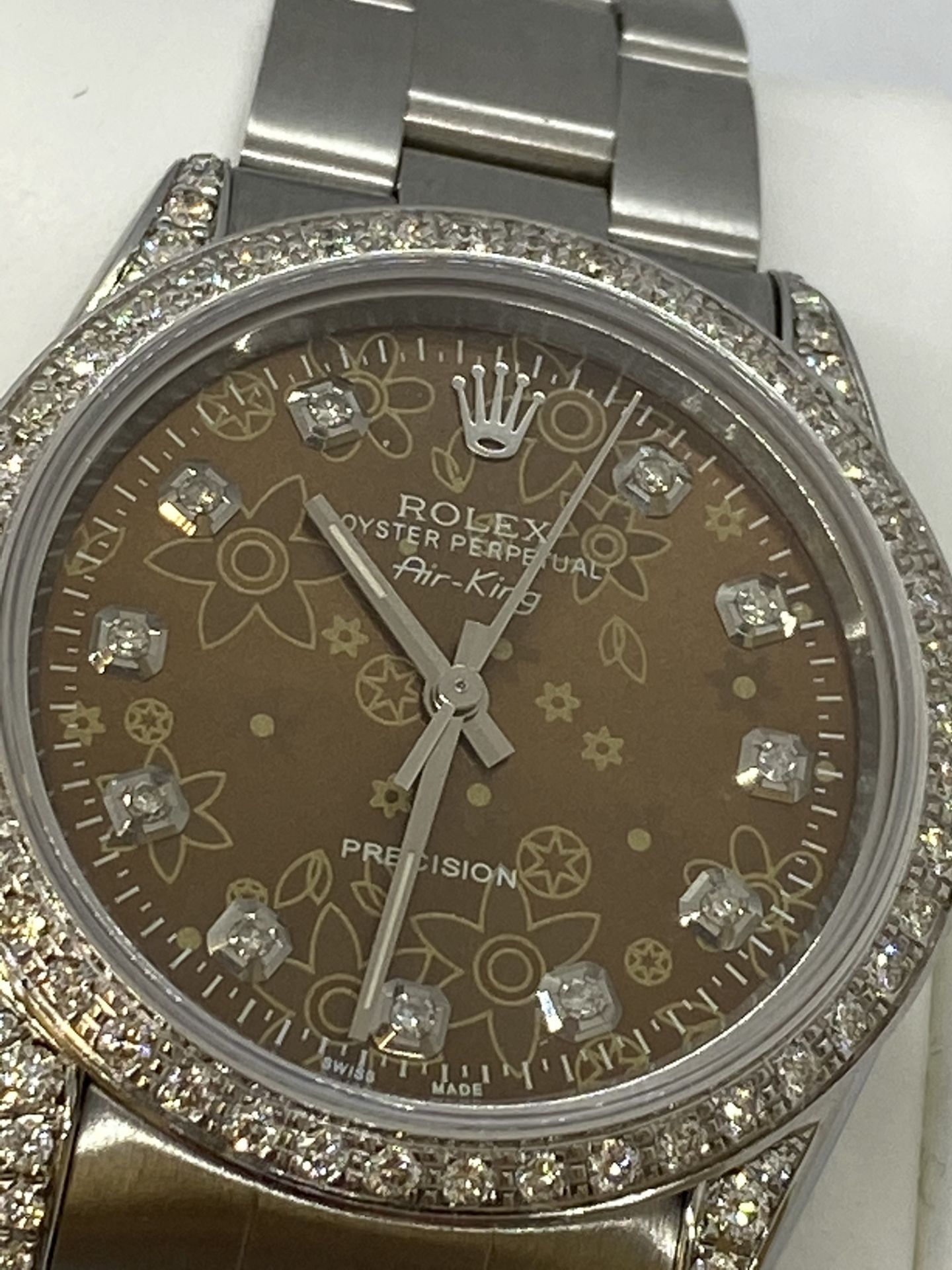 STAINLESS STEEL 36mm ROLEX DIAMOND SET - Image 9 of 13