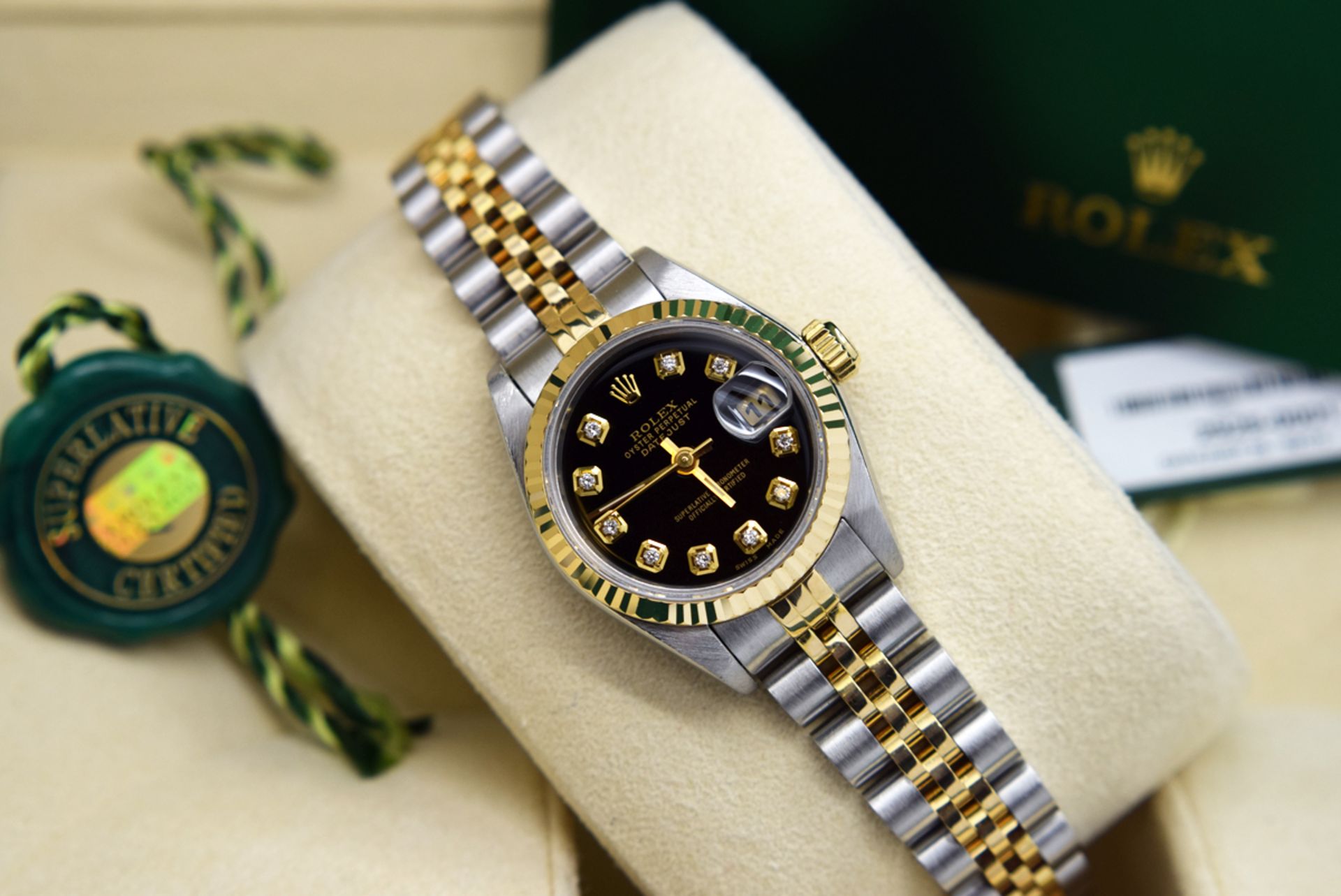 *STUNNING* ROLEX LADY DATEJUST - 18K GOLD & STEEL - DIAMOND DIAL! - Image 7 of 14