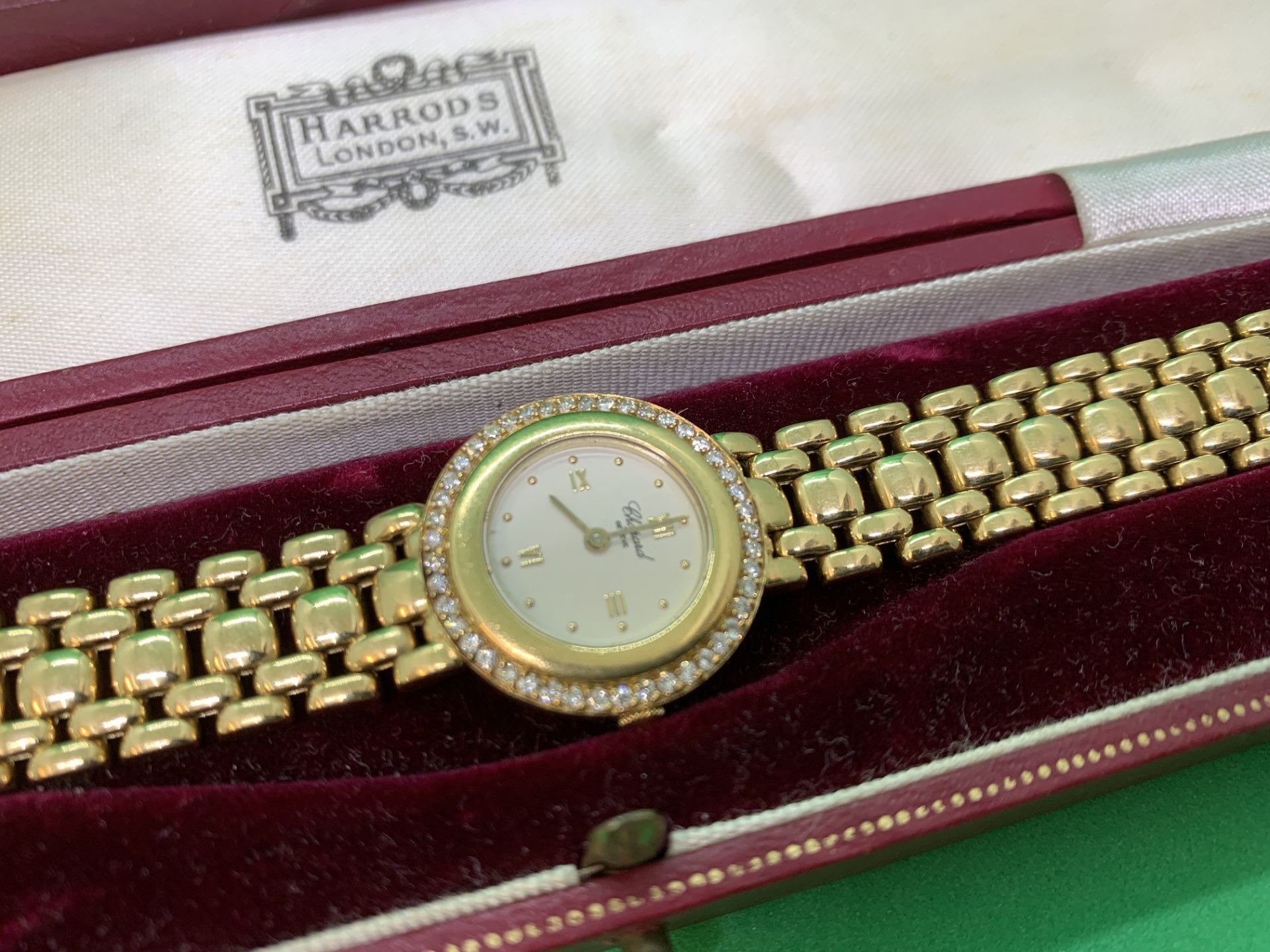 CHOPARD 18ct GOLD DIAMOND SET WATCH - 58 grams - Image 2 of 8