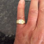 FINE 18ct GOLD 3 STONE DIAMOND RING WITH AGI REPORT