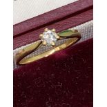 18k 0.17ct DIAMOND SOLITAIRE RING