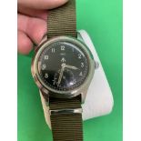 WATCH MARKED IWC - MILITARY STYLE - MOVEMENT GENUINE IWC