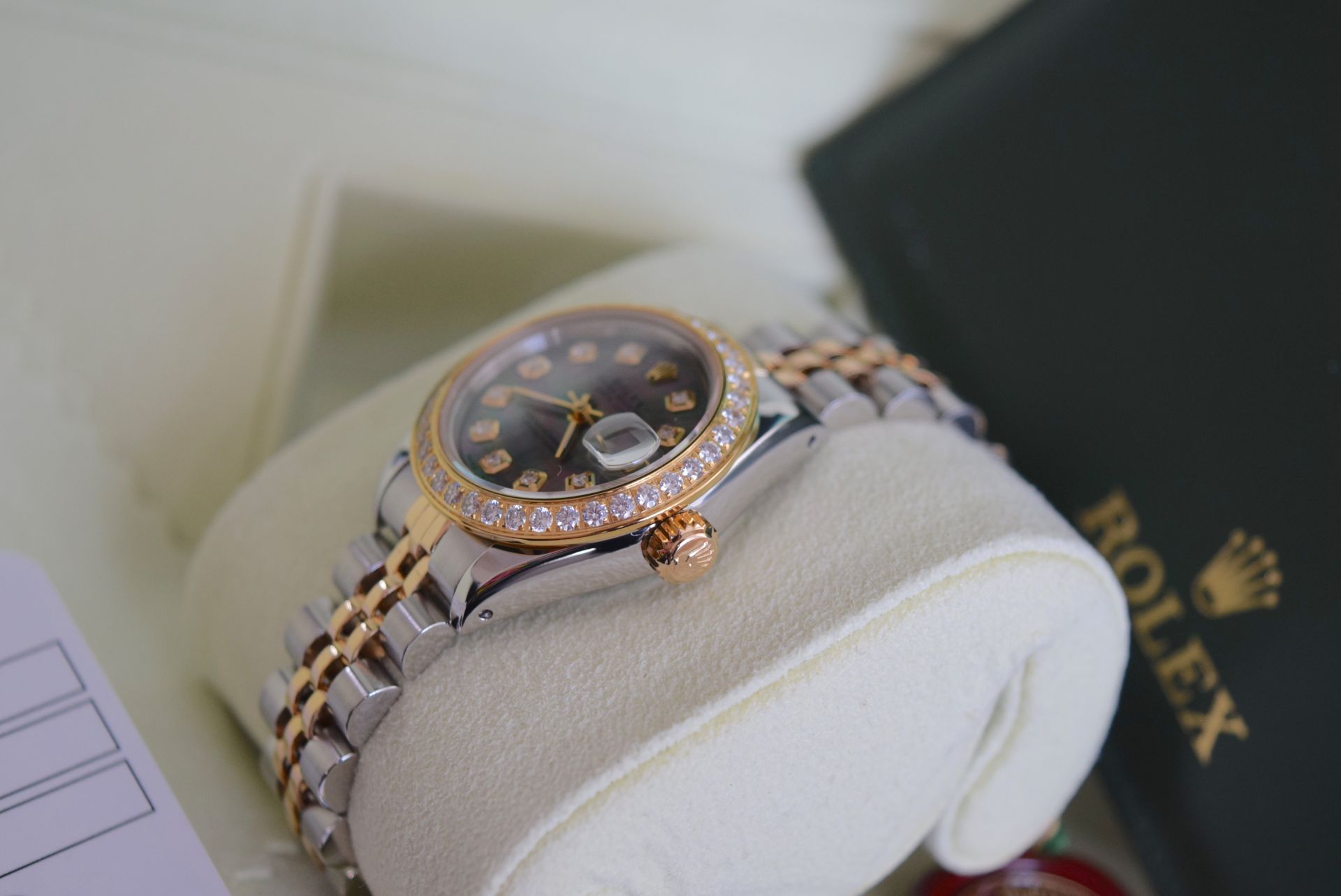 Rolex Datejust 26' 18ct Gold & Steel (Black Pearl Diamond Dial) - Image 21 of 27