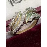 9ct GOLD 1.00ct DIAMOND SET FANCY RING