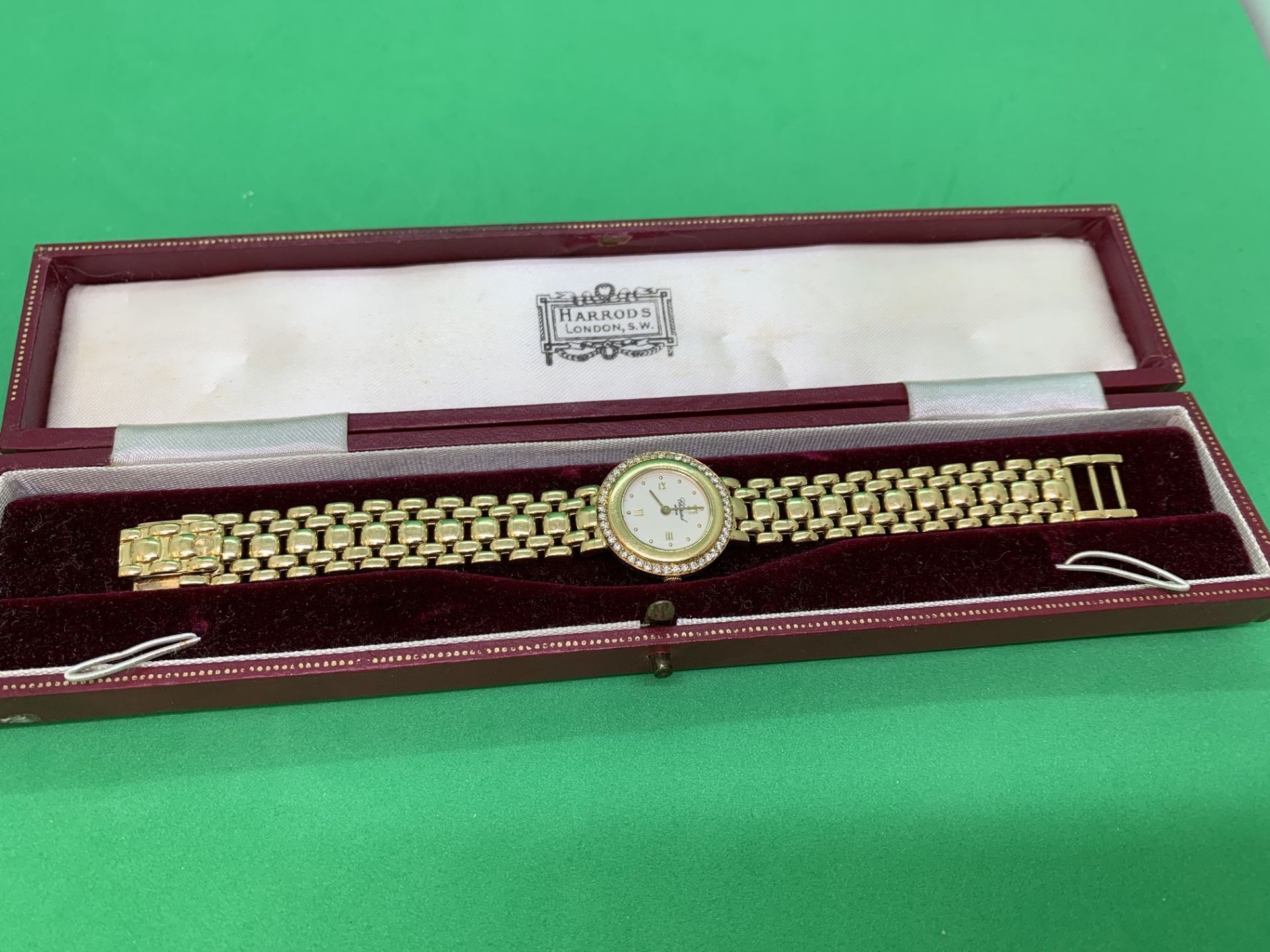 CHOPARD 18ct GOLD DIAMOND SET WATCH - 58 grams