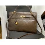 HERMES OSTRICH HANDBAG