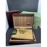 GENTS 36mm ROLEX OYSTER PERPETUAL SOLID GOLD WATCH WITH BOX ETC