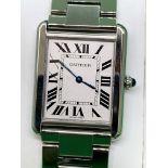 CARTIER STAINLESS STEEL WATCH