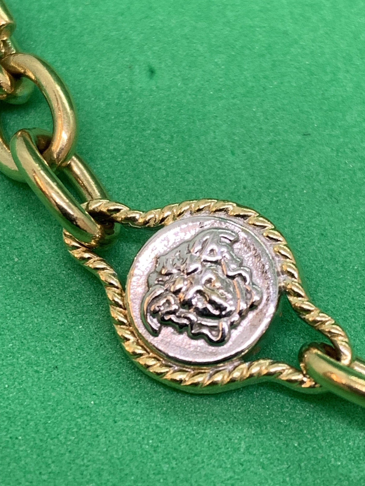 HEAVY 110 GRAMS APPROX VERSACE STYLE GOLD CHAIN - IMPRESSIVE - 24" - Image 2 of 7