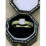 18ct GOLD 0.45ct DIAMOND SOLITAIRE RING