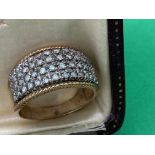 LARGE GENTS 9ct 1.0ct DIAMOND RING - 9 GRAMS