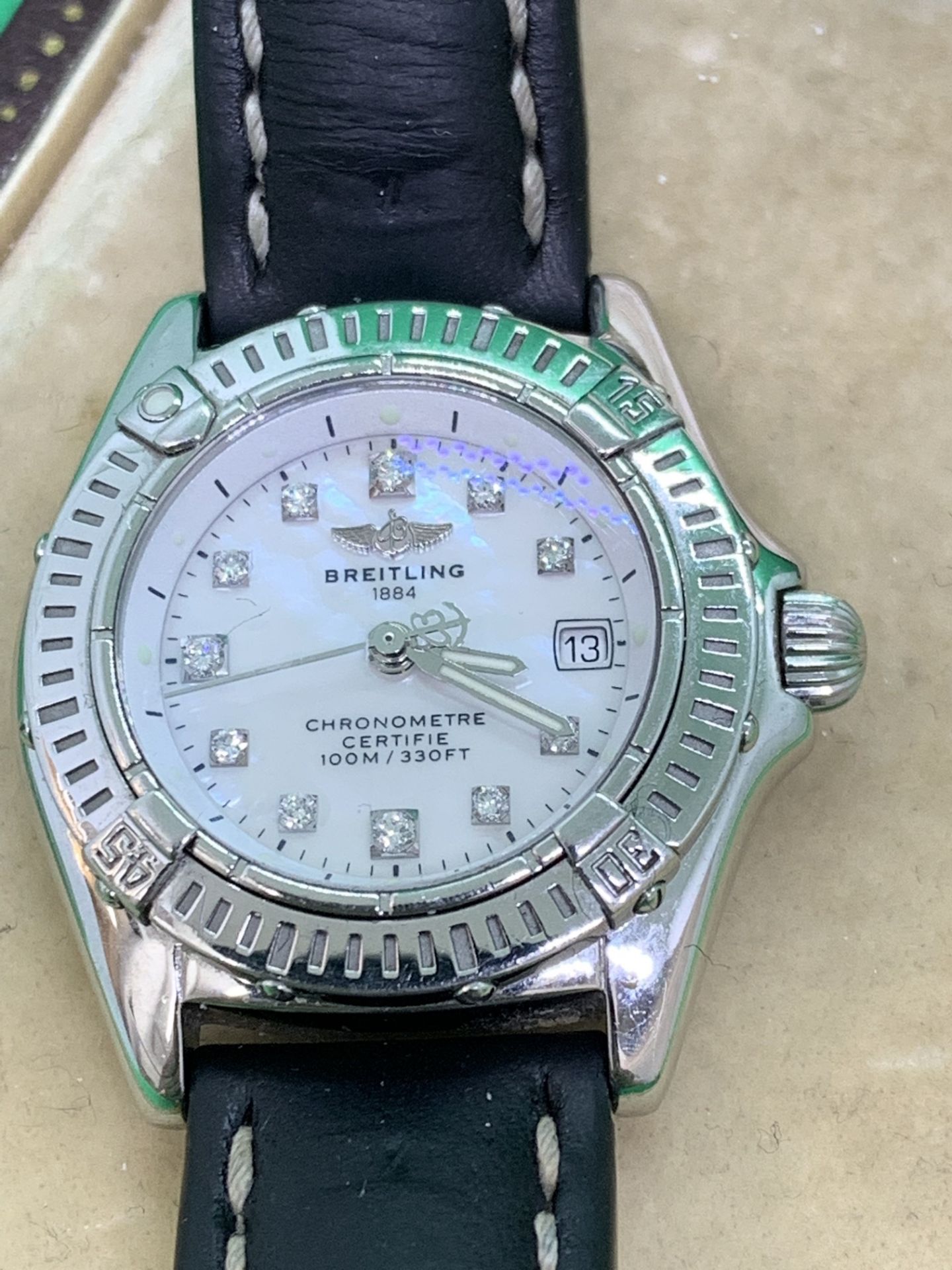 BREITLING LADIES WATCH SET WITH MOTHER OF PEARL DIAMOND DIAL - Image 2 of 6