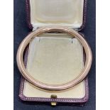 ANTIQUE 9ct ROSE GOLD BANGLE - 22.5 GRAMS