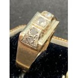 1940'S 18ct GOLD ROSE DIAMOND RING