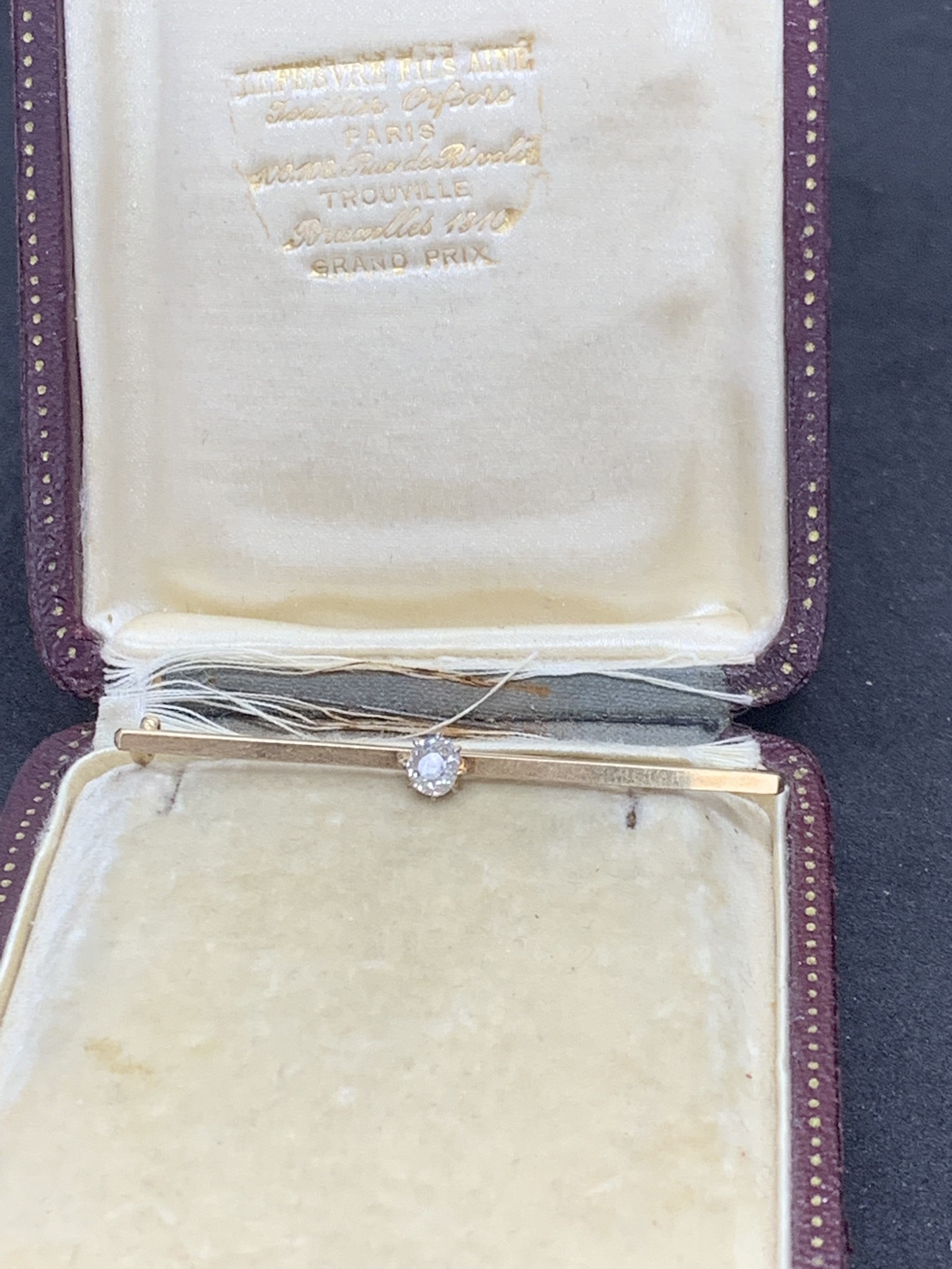 18ct GOLD 0.33ct DIAMOND SET TIEPIN