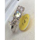 1.71ct 3 STONE DIAMOND TRILOGY RING SET IN 9ct GOLD