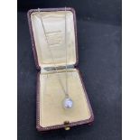 18ct GOLD 15mm PEARL PENDANT WITH 9ct CHAIN