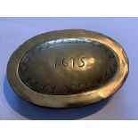 ANTIQUE BRASS SNUFF BOX DATED 1675