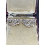 18ct GOLD ROSE CUT DIAMOND EARRINGS 15.6 GRAMS