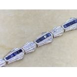 18ct GOLD SAPPHIRE & DIAMOND BRACELET