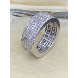 18ct WHITE GOLD 6.00ct DIAMOND RING - 8.8 GRAMS