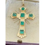 18ct GOLD SET WITH 10.00cts OF EMERALDS - 11.5 GRAMS