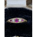 18ct GOLD RUBY & DIAMOND RING