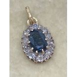 SAPPHIRE & DIAMOND PENDANT