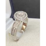 WHITE GOLD DIAMOND SET RING